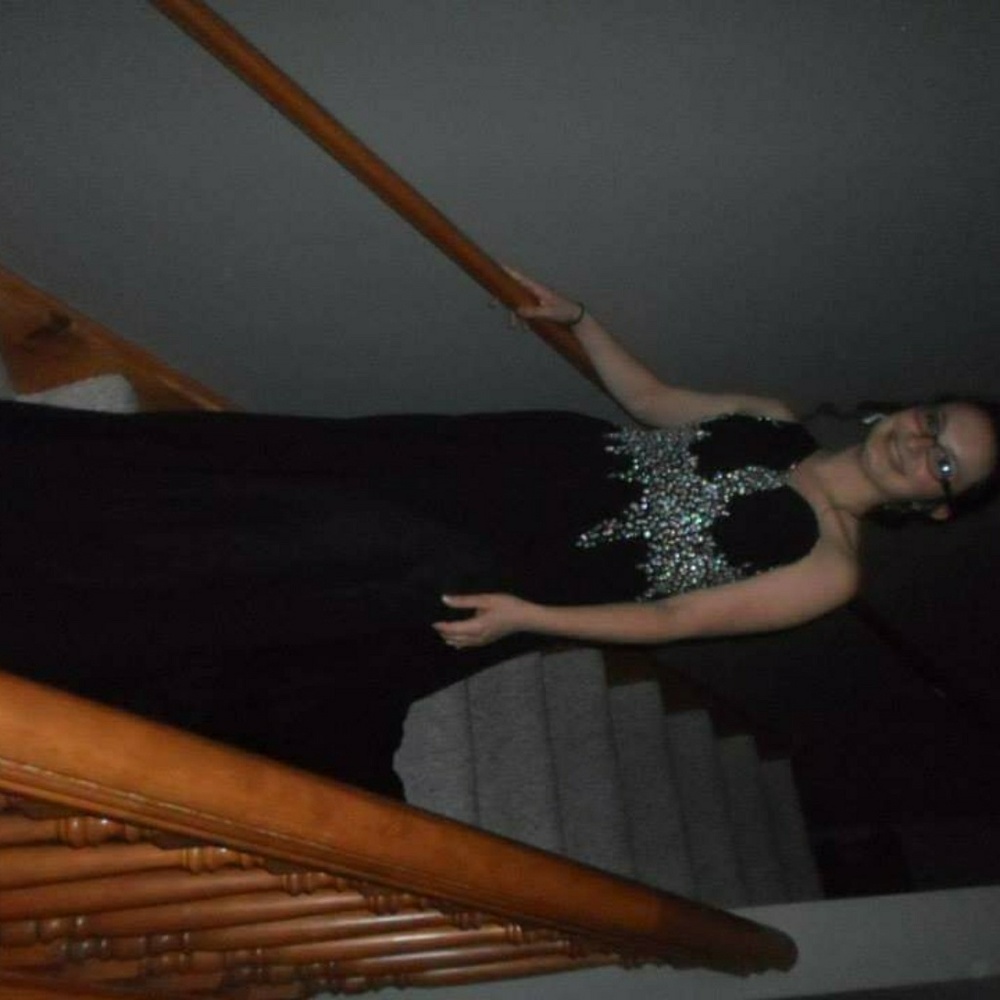 Size 4 Black Elegant Prom Dress
